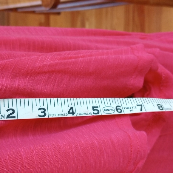 FREE W BUNDLE Derek Heart Plus Short Sleeve T Shirt  Raspberry 2X, 100% Rayon - Picture 6 of 8